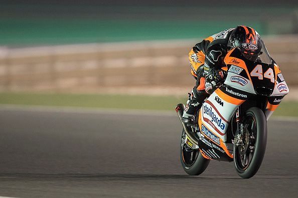 Aron Canet will start the Moto3 race from the pole position