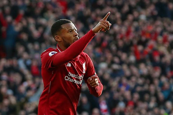 Gini Wijnaldum has greatly impressed in midfield for the Reds this season.