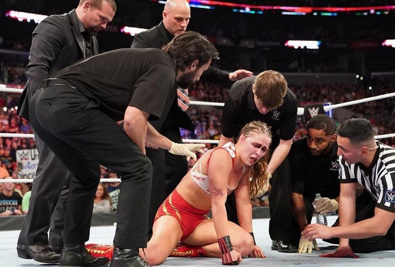 After getting beaten up Charlotte Flair, Ronda Rousey was booed out of the arena at Survivor Series