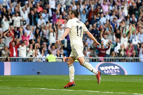 Gareth Bale after scoring against Celta Vigo
