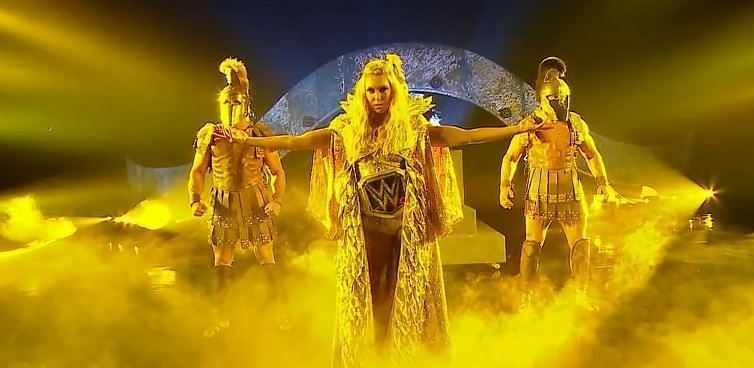 Charlotte&#039;s entrance at WrestleMania 34