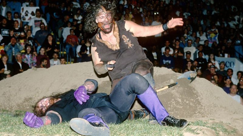 Mankind punished the Deadman in a Buried Alive match in 1996.
