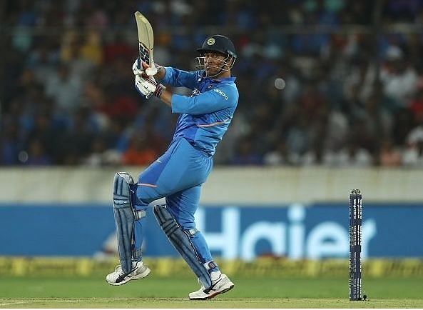 Mahendra Singh Dhoni- first One Day International against Australia at Hyderabad.