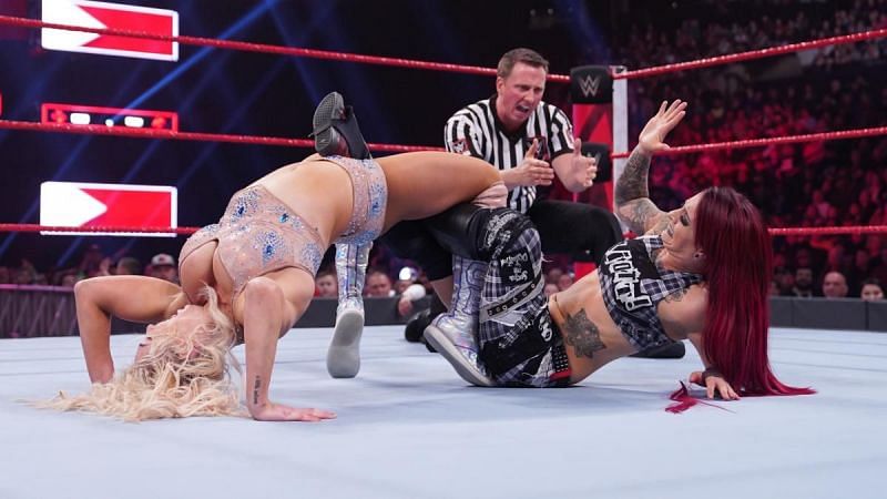 Charlotte Flair and Ruby Riott on RAW