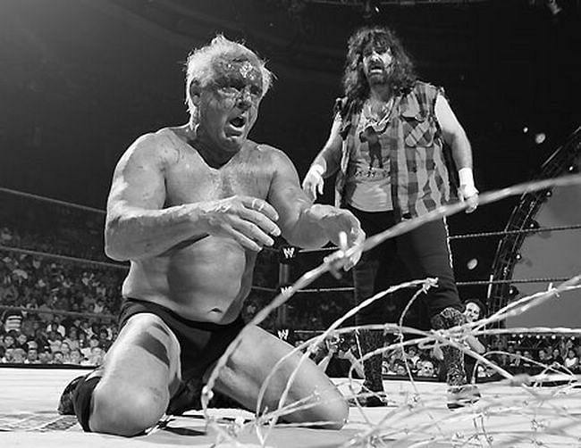 Ric Flair and Mick Foley at SummerSlam 2006