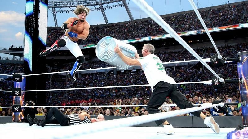 Styles and Shane O&#039;Mac had a dog fight at WrestleMania