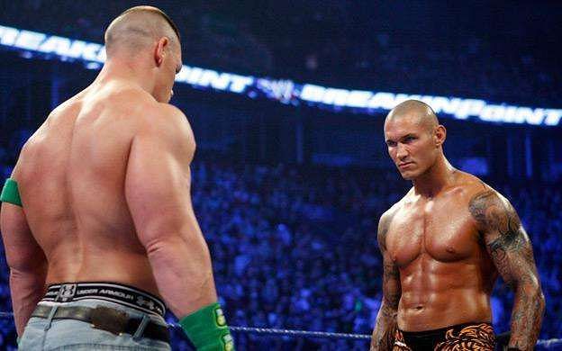 John Cena in action with Randy Orton