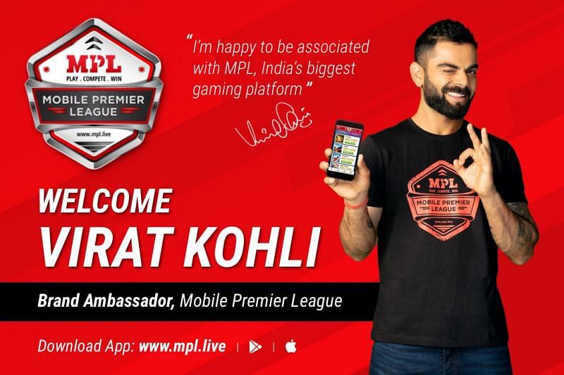 Virat encourages Indian eSports enthusiasts to join India&acirc;€™s fastest growing mobile gaming platform, Mobile Premier League (MPL)&Acirc;&nbsp;