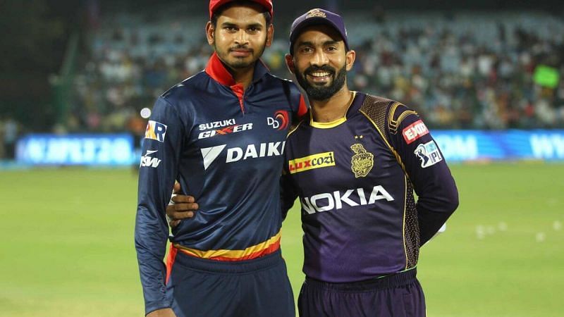 Shreyas Iyer with Dinesh Karthik