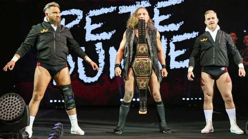 Trent Seven, Pete Dunne, and Tyler Bate
