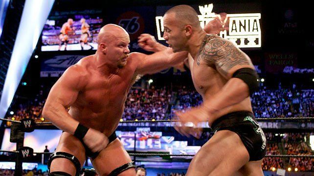 steve austin was defeated by the rock in his last wrestlemania match