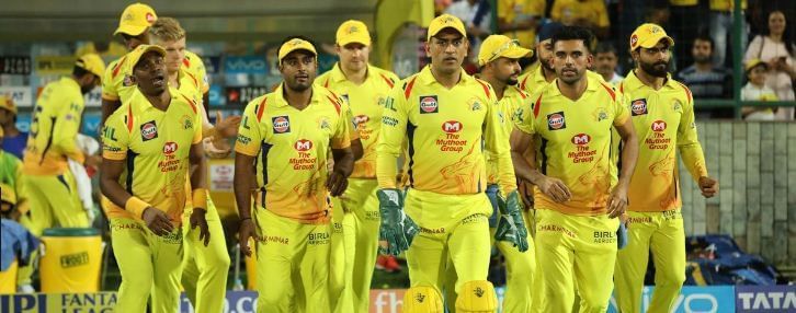 MS Dhoni leading CSK