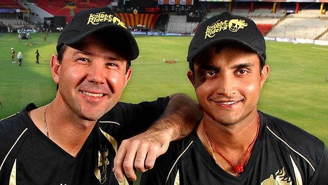 Sourav Ganguly and Ricky Ponting ahead of IPL 2008.