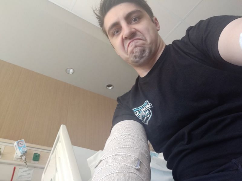Shroud after his first surgery