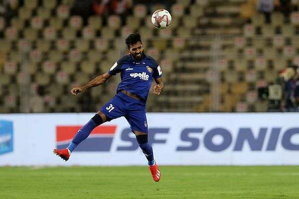 Vineeth displayed some excellent combination play with Thoi down the right flank and initiated a fair few of Chennaiyin&#039;s attacks on the night (Image Courtesy: ISL)