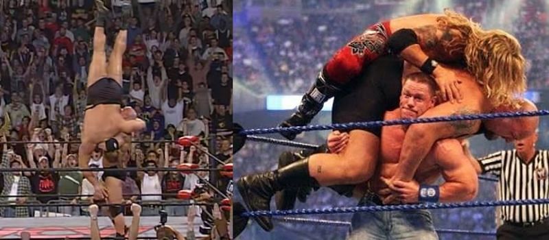 Cena and Goldberg displaying an incredible amount of strength