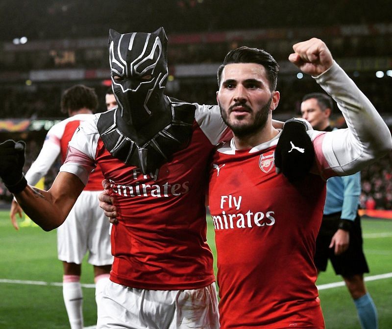 Aubameyang wore a Black Panther mask to celebrate his goal against Stade Rennes