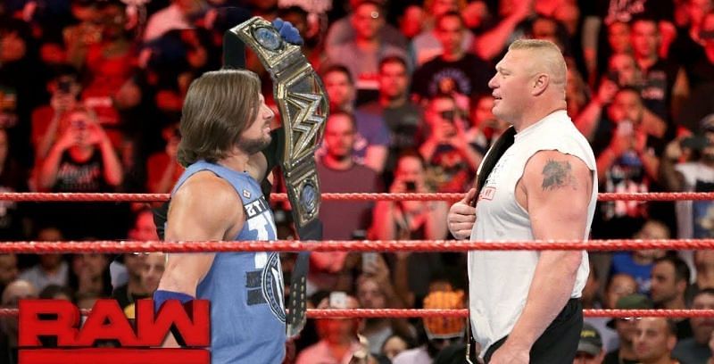 AJ Styles feuding with Brock Lesnar would be excellent