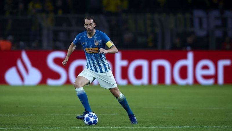 Diego Godin in action