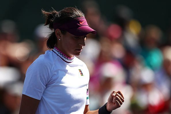 Caroline Garcia was all over her serve but had to earn the win over Victoria Azarenka at the Miami Open