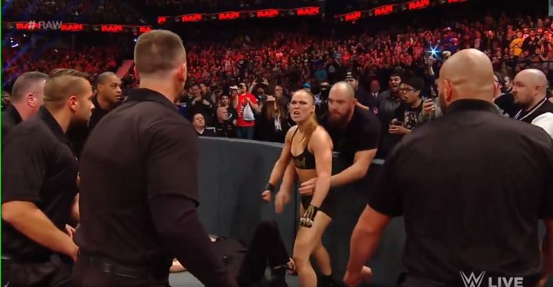 Ronda Rousey and Travis Browne had a few problems on WWE RAW