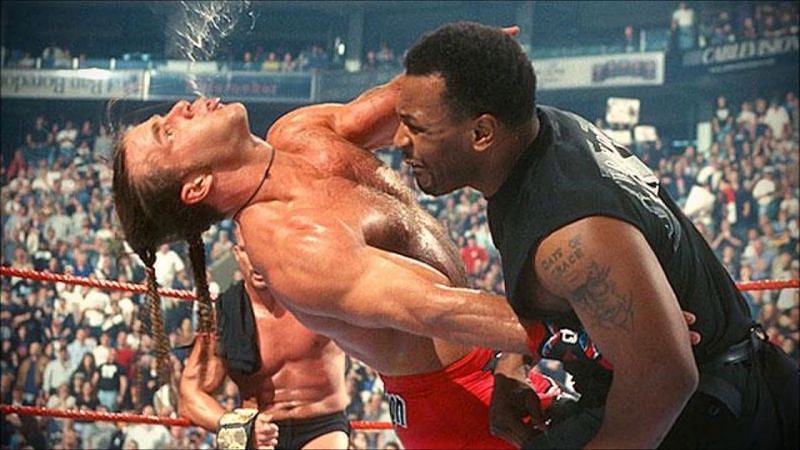 Tyson knocks Michaels down