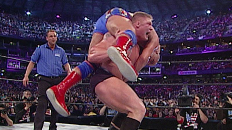 Brock Lesnar vs. Kurt Angle was a fitting WrestleMania main event up until one ugly spot.