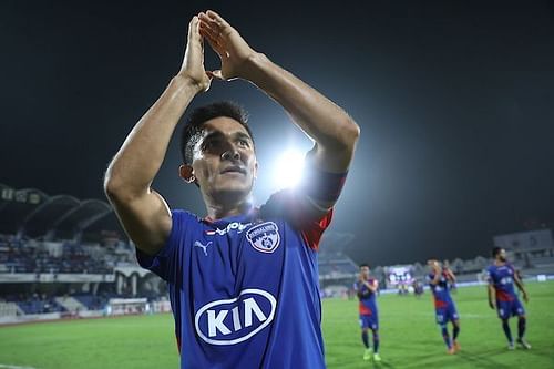 Sunil Chhetri has scored nine goals for Bengaluru FC this season