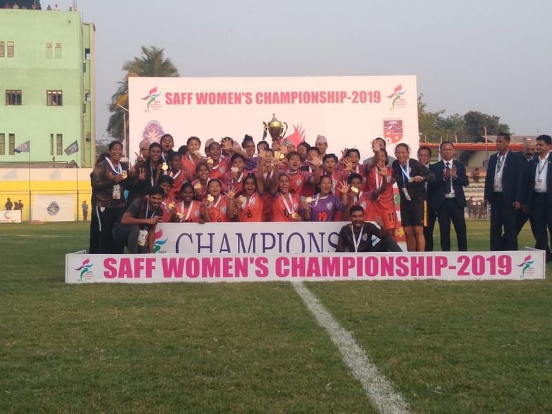 India were crowned SAFF Women&#039;s Champions for the fifth time in a row