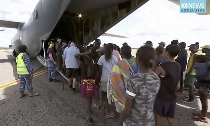 Cyclone lashes remote Australian coast with wind, rains