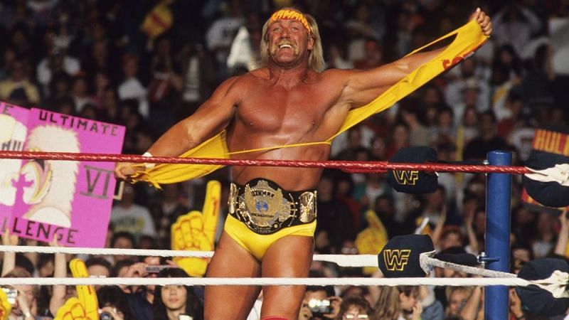 Hulk Hogan as WWE World Heavyweight Champion.