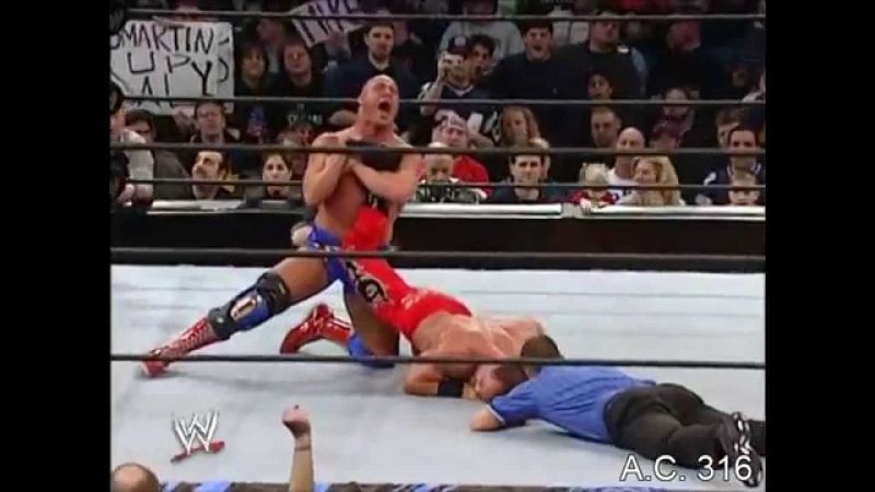 Image result for kurt angle vs chris benoit royal rumble 2003