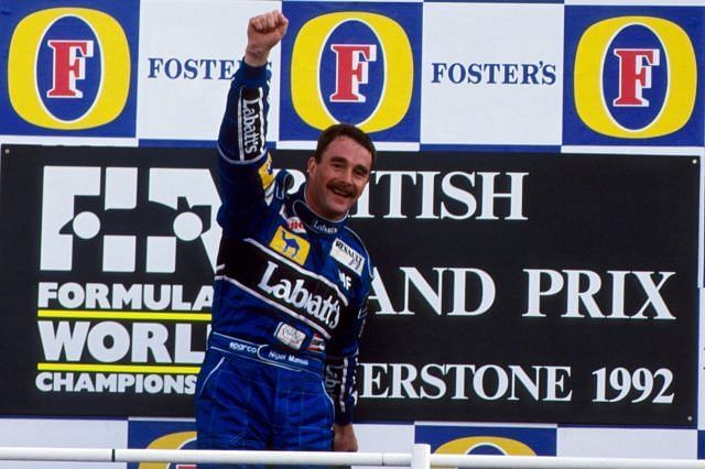 Mansell winning the 1992 British Grand Prix