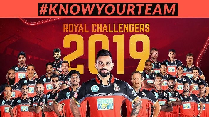 Royal Challengers Bangalore squad for VIVO IPL 2019