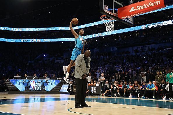 Diallo&#039;s dunk over Shaq was regarded as the best of the 2019 AT&amp;T Slam Dunk-Contest