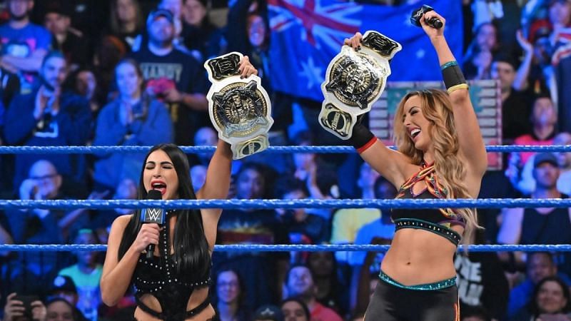 The Australian tag team captured the titles at WrestleMania 35.