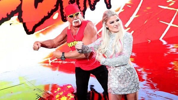 Hogan kicking off WrestleMania 35 with Alexa Bliss