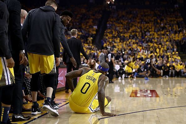 DeMarcus Cousins suffered the injury during the Golden State Warriors&#039; Game Two defeat to the LA Clippers
