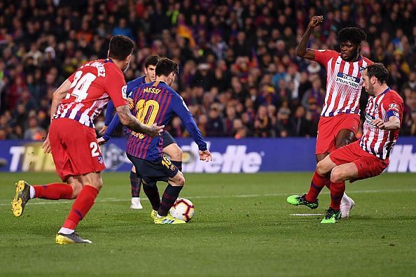 Atletico remained compact despite the red card
