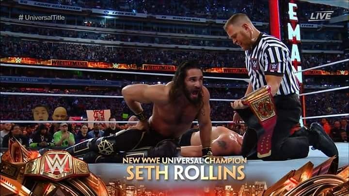 Seth Rollins defeated Brock Lesnar to become the new Universal Champion.