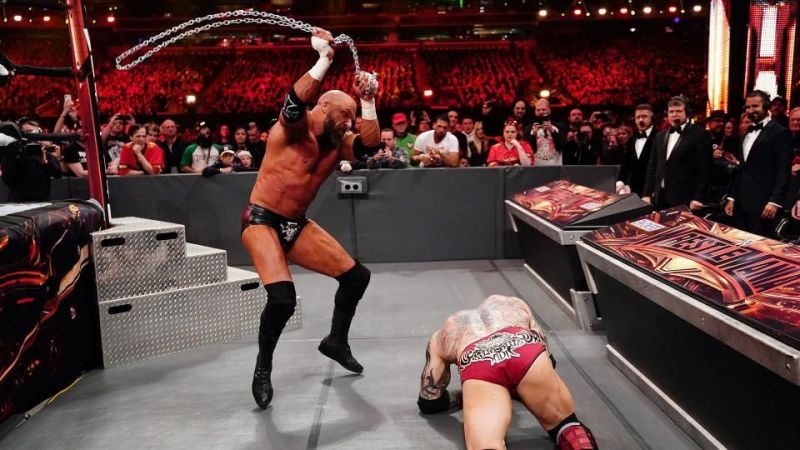 Triple H emerged victorious from a hard-fought battle against Batista