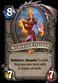 Image result for Archivist Elysiana hearthstone