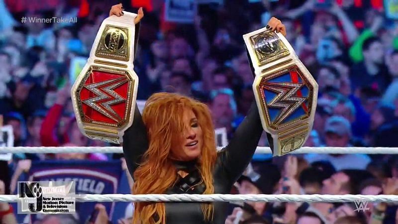 Becky Lynch took the Raw and SmackDown Women&#039;s Championships last night