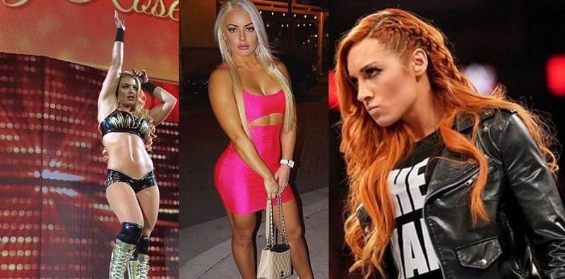 Mandy Rose (left and center) is a better WWE Superstar than Becky Lynch (right)