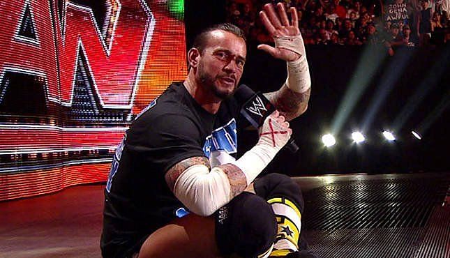 CM Punk during the infamous &#039;pipe bomb&#039; promo.