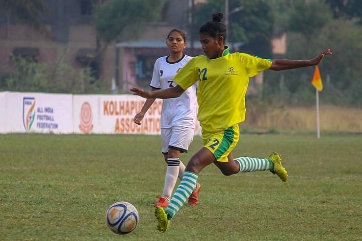 Action from the Junior Girls&#039; NFC in Kolhapur