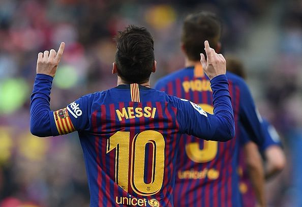 FC Barcelona&#039;s win over Espanyol was Messi&#039;s 374th win in the Blaugrana colours.