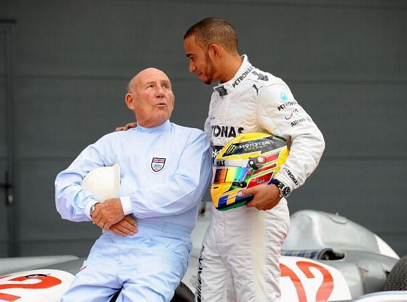 Lewis Hamilton and Sir Stirling Moss