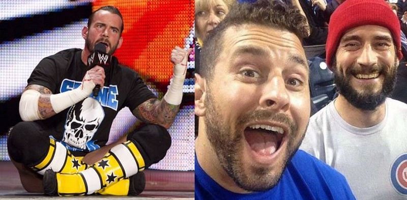 Ex WWE Champion CM Punk (left and right) has been involved in a legal dispute against his former best friend Colt Cabana (center)
