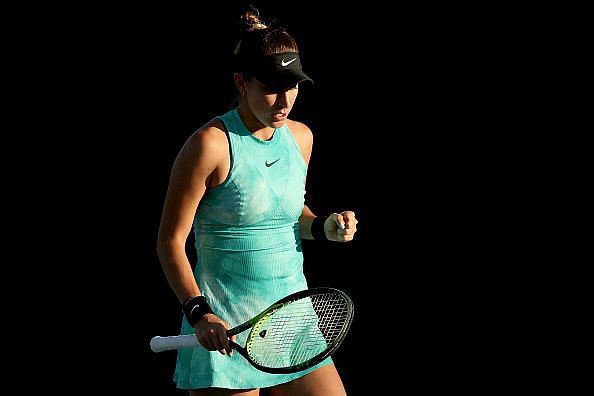 Belinda Bencic clenches her first after defeating Taylor Townsend in straight sets at the Volvo Car Open